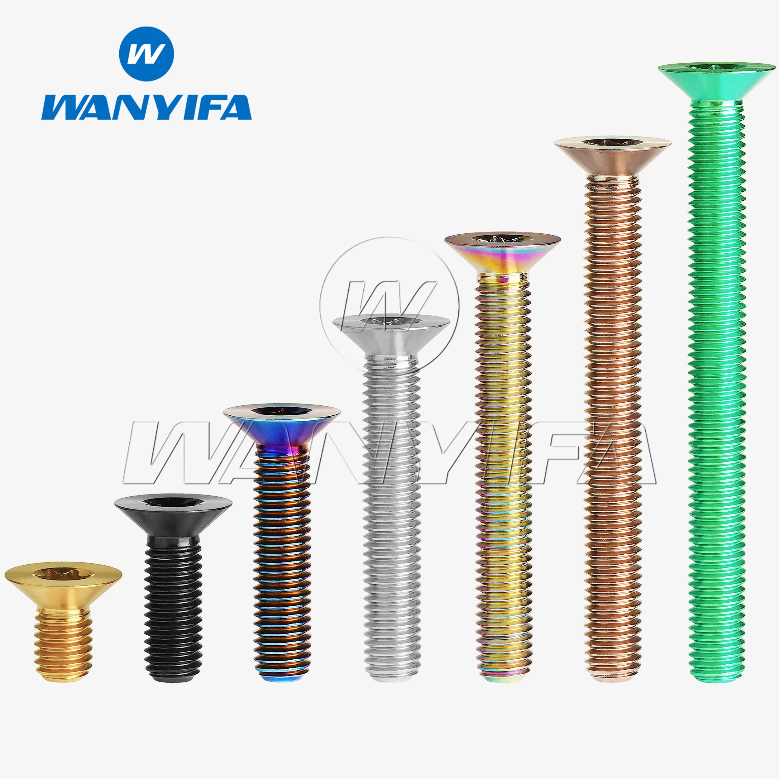 Wanyifa Titanium Bolt M4 M8x8 10 12 15 20 25 30 35 40 45 50 60 65 70mm Torx Countersunk Head Screw for Bicycle Motorcycle