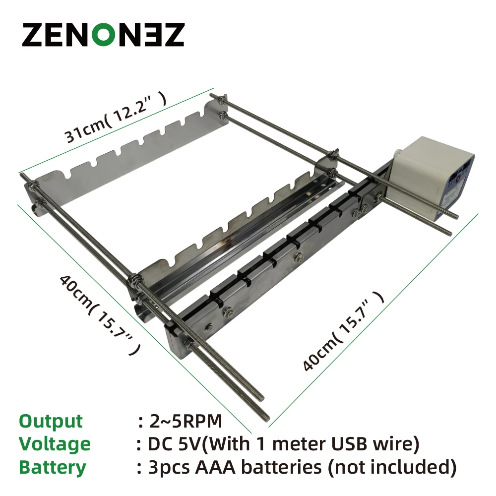 Device for Rotating skewers Tabletop Auto Flip Rotisserie Kit Universal Replacement Kebab Barbecue Grill (DS7)