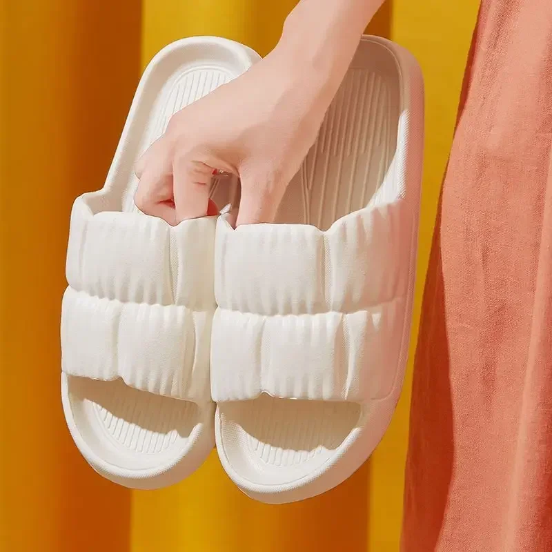 2023 Women Home Shoes Platform Slipper Summer Beach Flip Flops Women EVA Soft Sole Flat Shoes Mute Non-slip Slides Beach Sandal