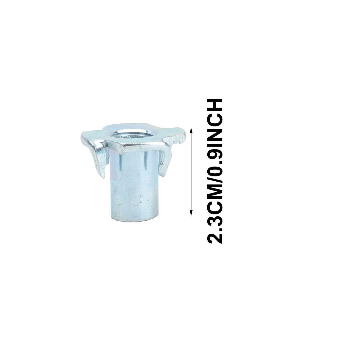 20PCS M2*20 Four Claws Nut T-nut Blind Pronged Insert T-Nut Height 2.3cm for Wood Furniture Hardware