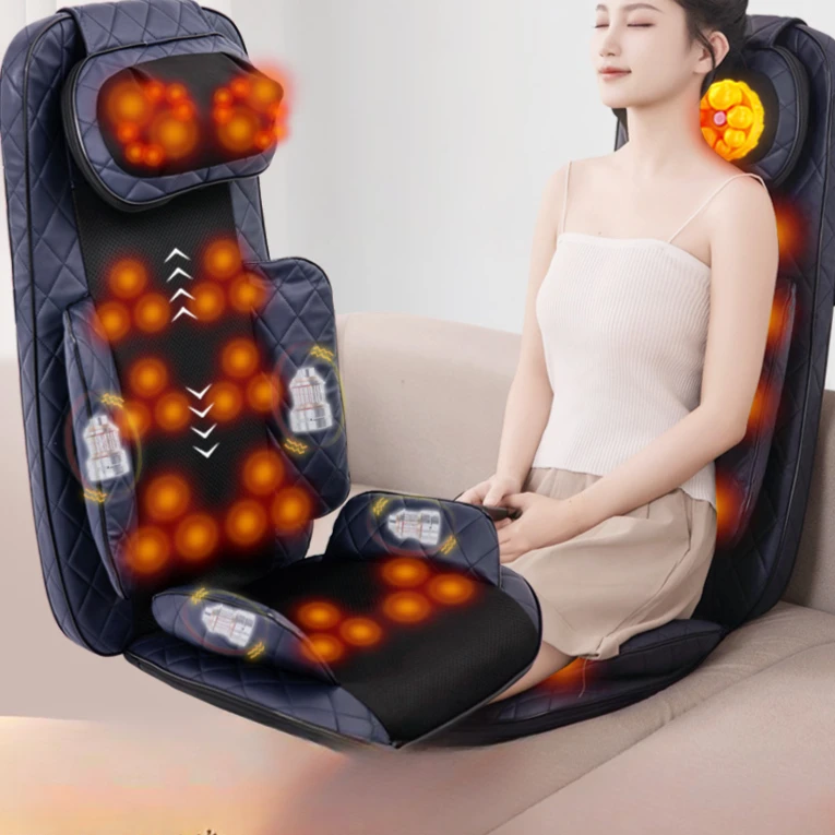 Cervical Spine Cushion Electric Neck and Back Massager, Multi-functional Kneading Full Body Massage Mat, Home Massage Pads