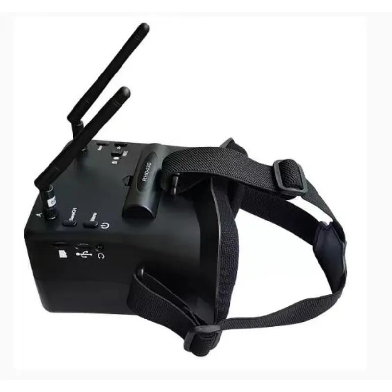 RoRuSSJ RHD430 5.8G 48CH Diversity FPV Video Goggles W/DVR, USB-C Charging 18650 Battery Goggles VR For RC Racing Car DIY