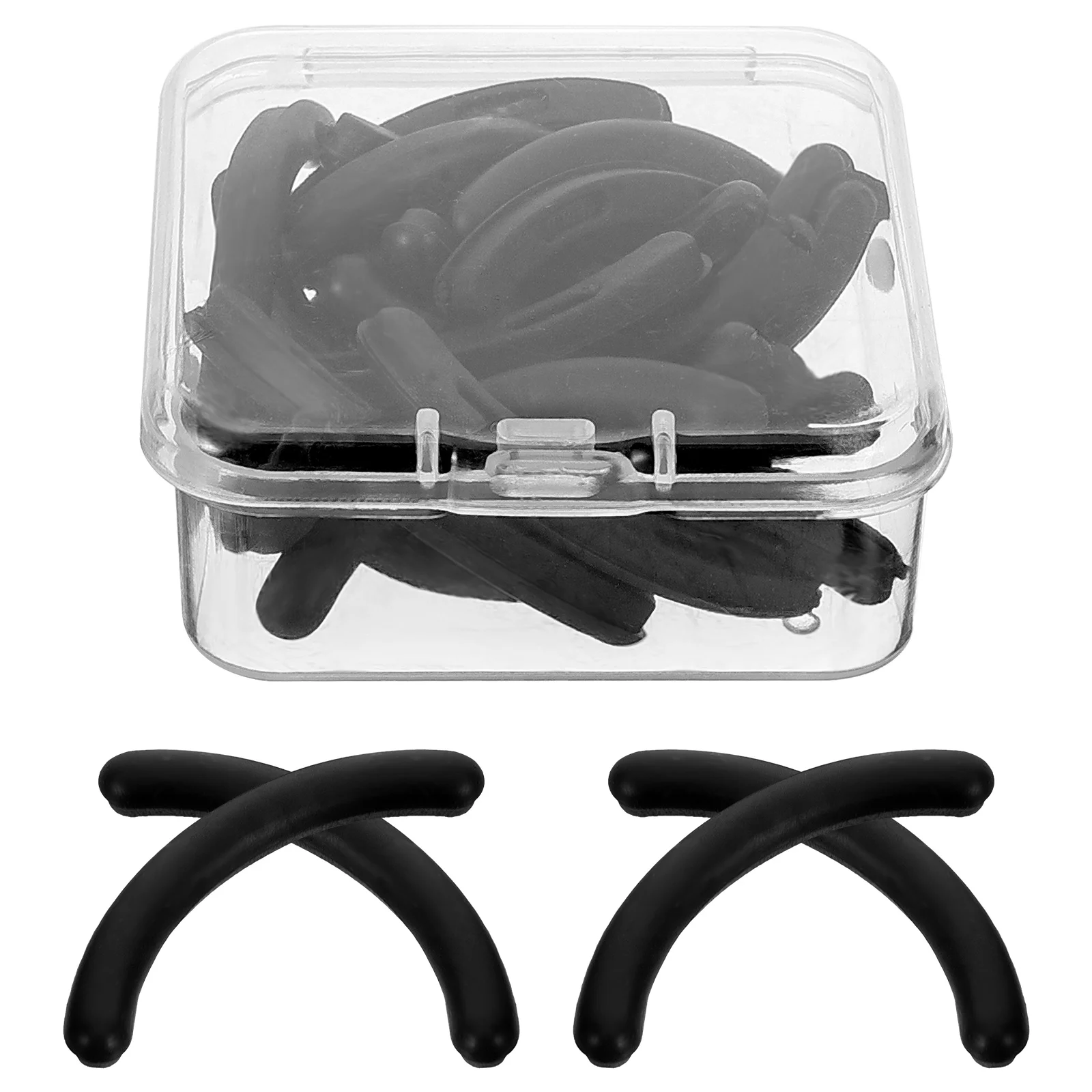 

24pcs Black Eyelash Curler Rubber Refills Replacement Pads Square Boxed Long Lasting lashes Compatible Practical Cushions