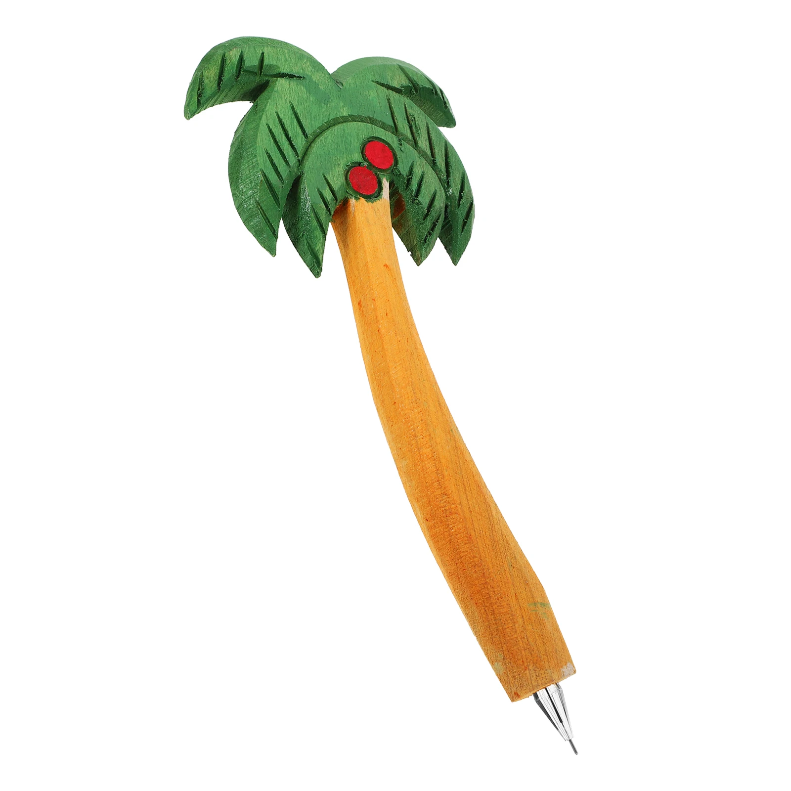 

2 Pcs Coconut Pen Creative Ballpoint Cartoon Press Pens Cool Bowl Multicolor Cute