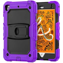 Heavy Duty Protective Cases for iPad Mini 7 Mini 6 5 4 with Built in Kickstand Crossbody Lanyard Shockproof Case for Mini 7 6
