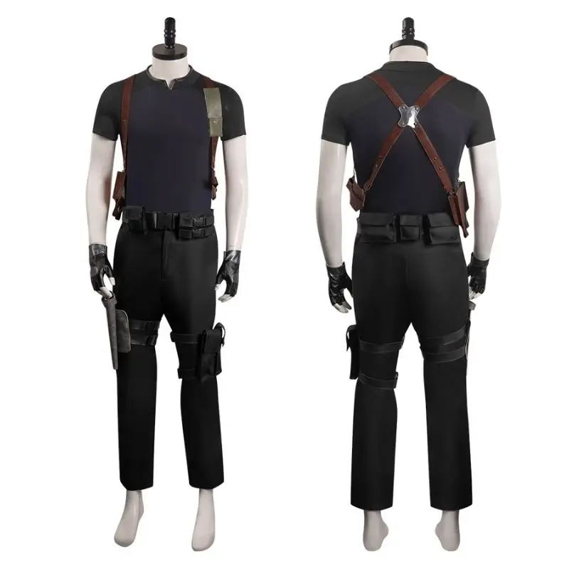 Inwoner 4 Leon S Kennedy Cosplay Mannen Vermomming Jack Krauser Kostuum Jas Broek Voor Volwassen Mannen Jongen Halloween Carnaval Pak