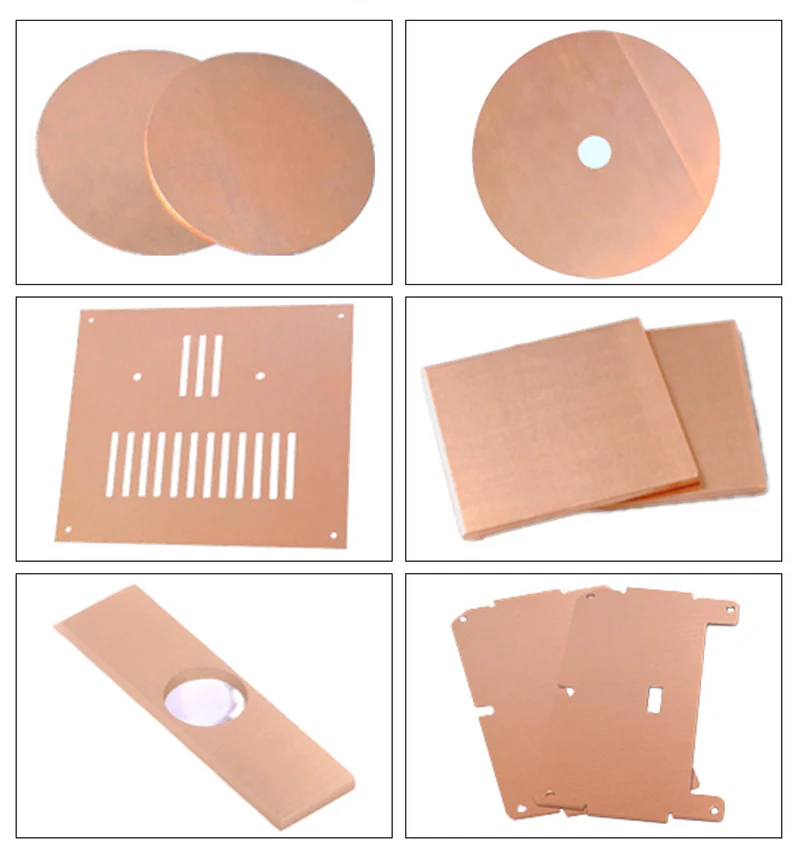 T2 Copper Sheet, Copper Plate, Metal Plate 99.9% Pure Copper Plate Thickness 0.5 0.8 1 1.2 1.5 2mm Metal Plate