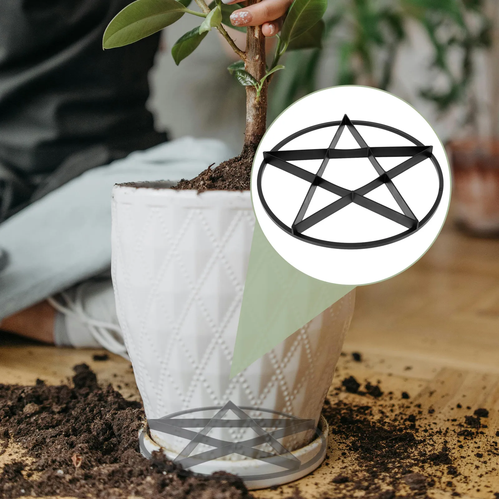 

10 шт. подставок для цветочных горшков, вентилируемые круглые подставки-основания для растений, приподнятые основания для уличных и комнатных растений
