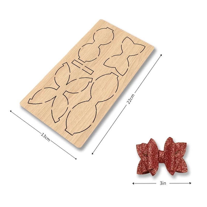 

SIZZIXDIES 1piece 3-inch 4-layer bow hairpin wooden cutting dies suitable for most machines
