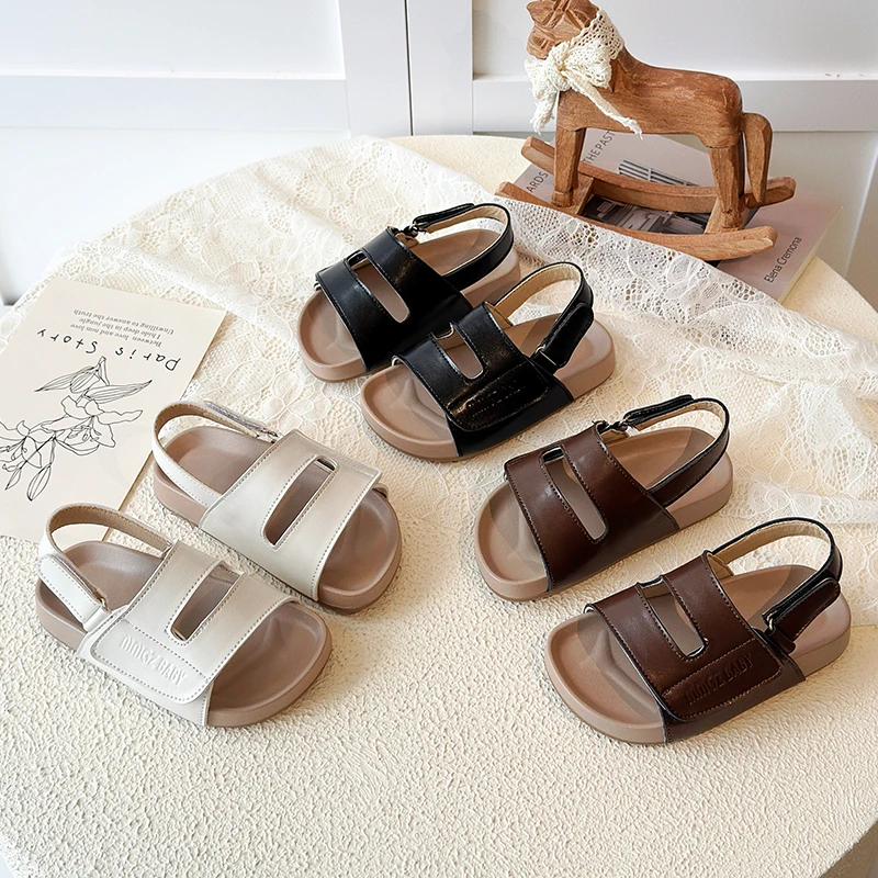 Boys Girls Summer Sandals Kids Open Toe Flat Beach Shoes Casual Comfortable Soft Childrens Fashion Sandals Toddler Little Kid