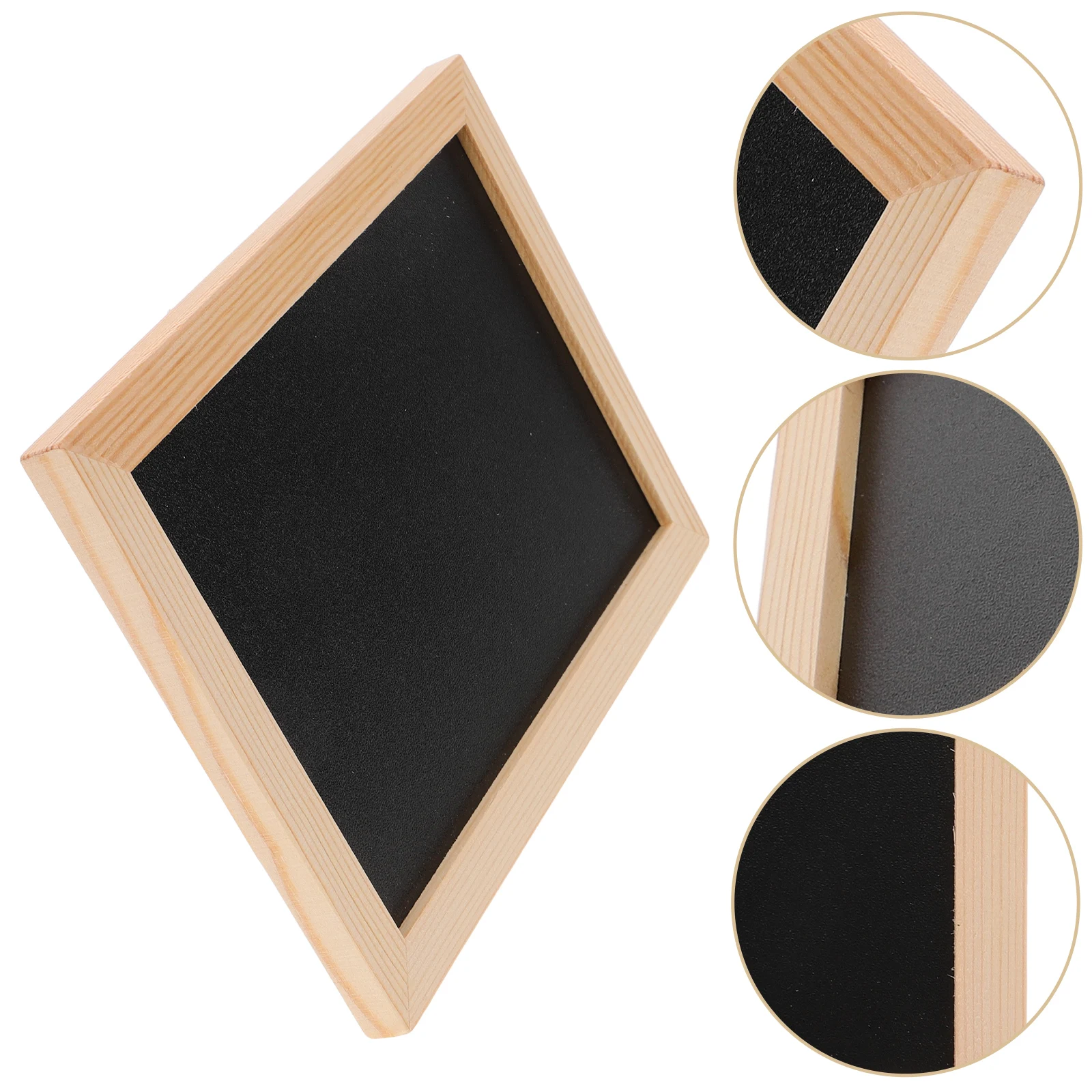 Small Blackboard Double Sided Erasable Chalkboard Sign Message Board Wall Decor Hanging Display Reusable Mini Tag