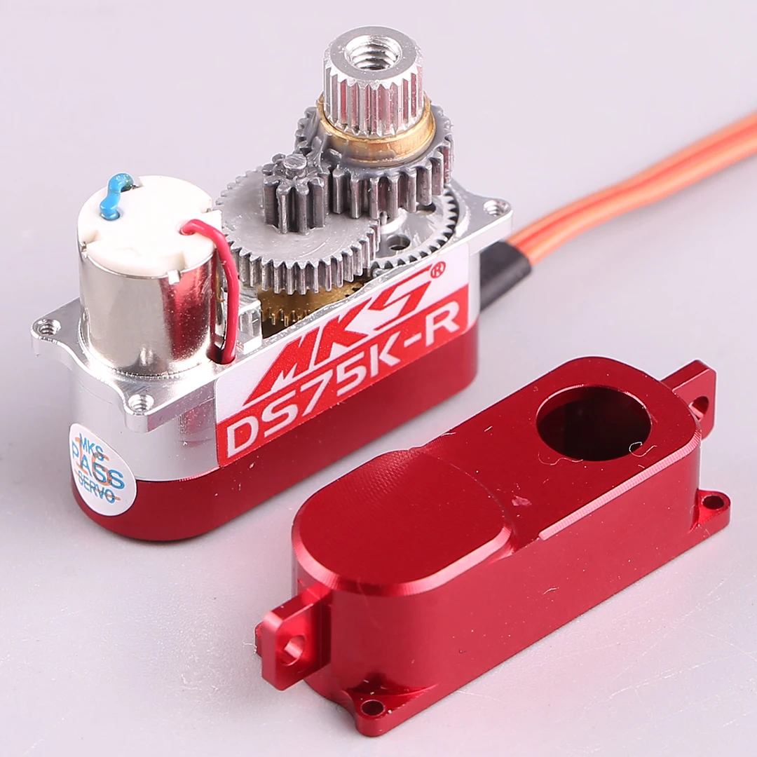 MKS DS75K-R Servo digital pequeño de 8 g, motor de copa hueca con dientes de metal, servidor planeador DLG de avión modelo