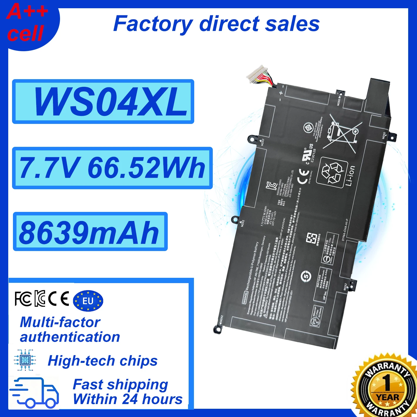 WS04XL Laptop Battery For HP Spectre X360 14-EA000 14T-EA000 14-EA0510la 14-EA0007NA 14-ea0378ng L97352-2D1 L97357-005 WS04066XL