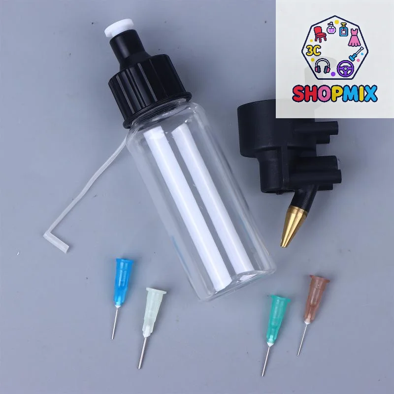 

Airbrush Kit With 50ml Special Bottle & 0.2mm/0.3mm/0.5mm/0.8mm Disposable Nozzle No-Clean Air Brush Tool Spray Module