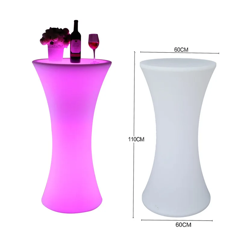 

16-color LED Light-emitting Bar Table and Chairs Combination KTV Small Barbarian Creative Round Charging Outdoor Activities
