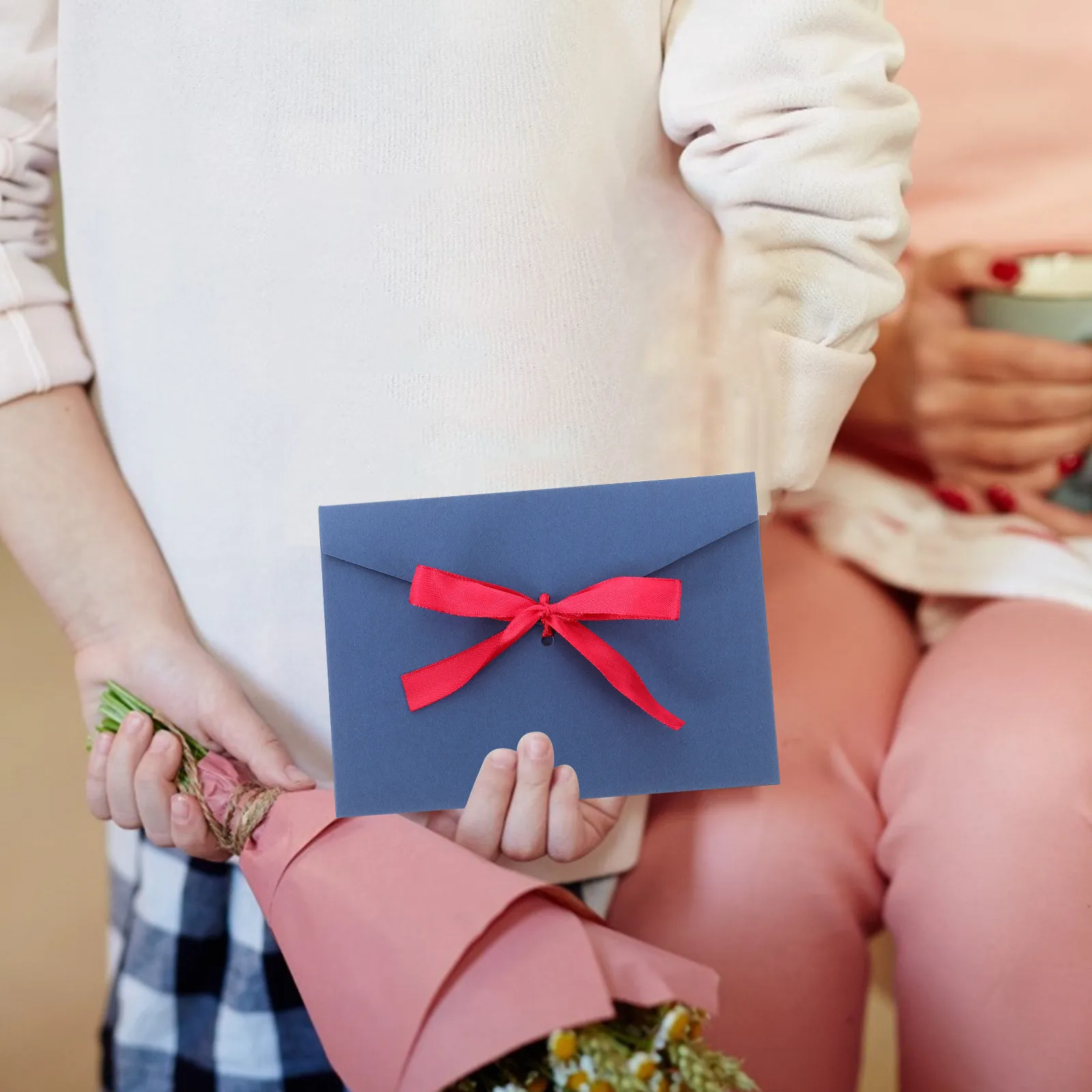 

10Pcs Bow Knot Decorative Envelopes for Postcards Invitation Cards Reply Letters Photo Letters Message Cards Packaging Party