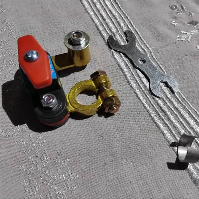 AASS-Thickened Pure Copper For Car, Mower, RV& Boat Battery Cut Off Switch- 12/24V, Leak Protection, Rotatable Dual Heads Design