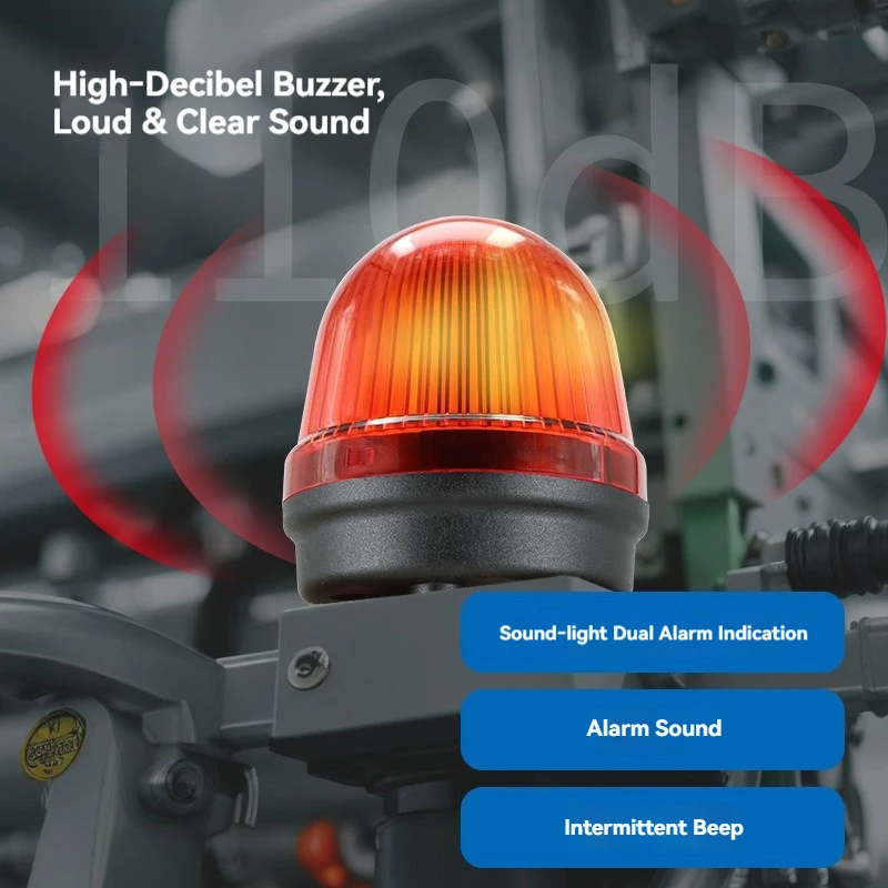 CNTD CLS‑50 Silent Warning Beacon Light LED Industrial Signal Lamp No‑Buzzer Screw‑Mount Tower Light DC12V DC24V