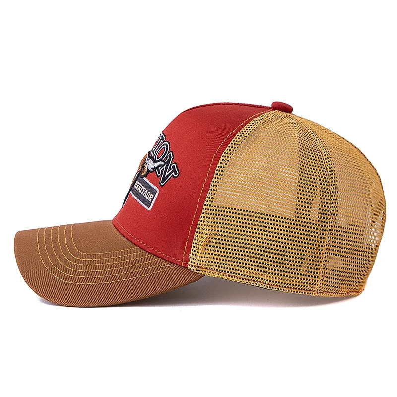 حار بيع الصيف تنفس شبكة قبعة سائق الشاحنة بولز رئيس نمط قبعة بيسبول Snapback القبعات للرجال والنساء