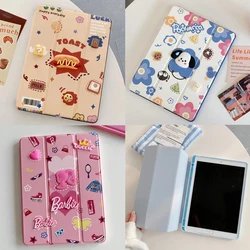 for iPad Pro 11 Case Air 5 Air4 10.9 10th Gen 9 8 7 10.2 Inch 9.7 5th 6th Cover with Pencil Holder Kitty Kuromi Pink Girl Boy