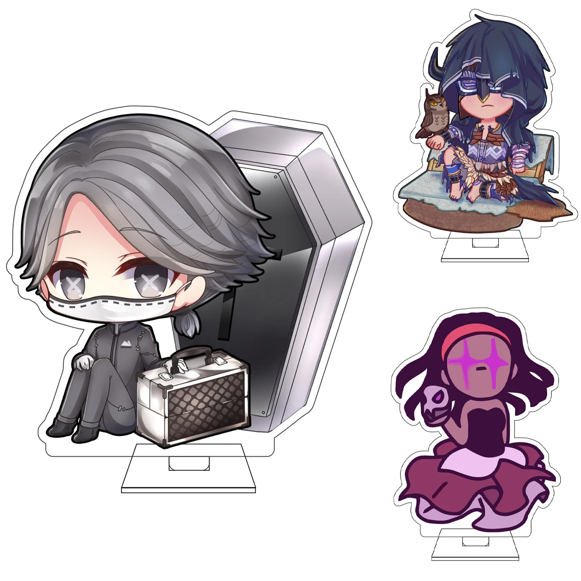 Figura Acrílica de 10CM del Anime Identity Ⅴ, Base Decorativa con Personajes como Hastur y Michiko, Regalos y Adornos