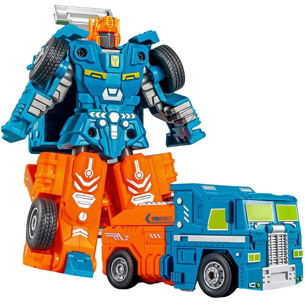 Transforming Robot Car Toys 2 in 1 Deformation Vehicle Model Action Figures ABS Inertia Toys for Boys Gift