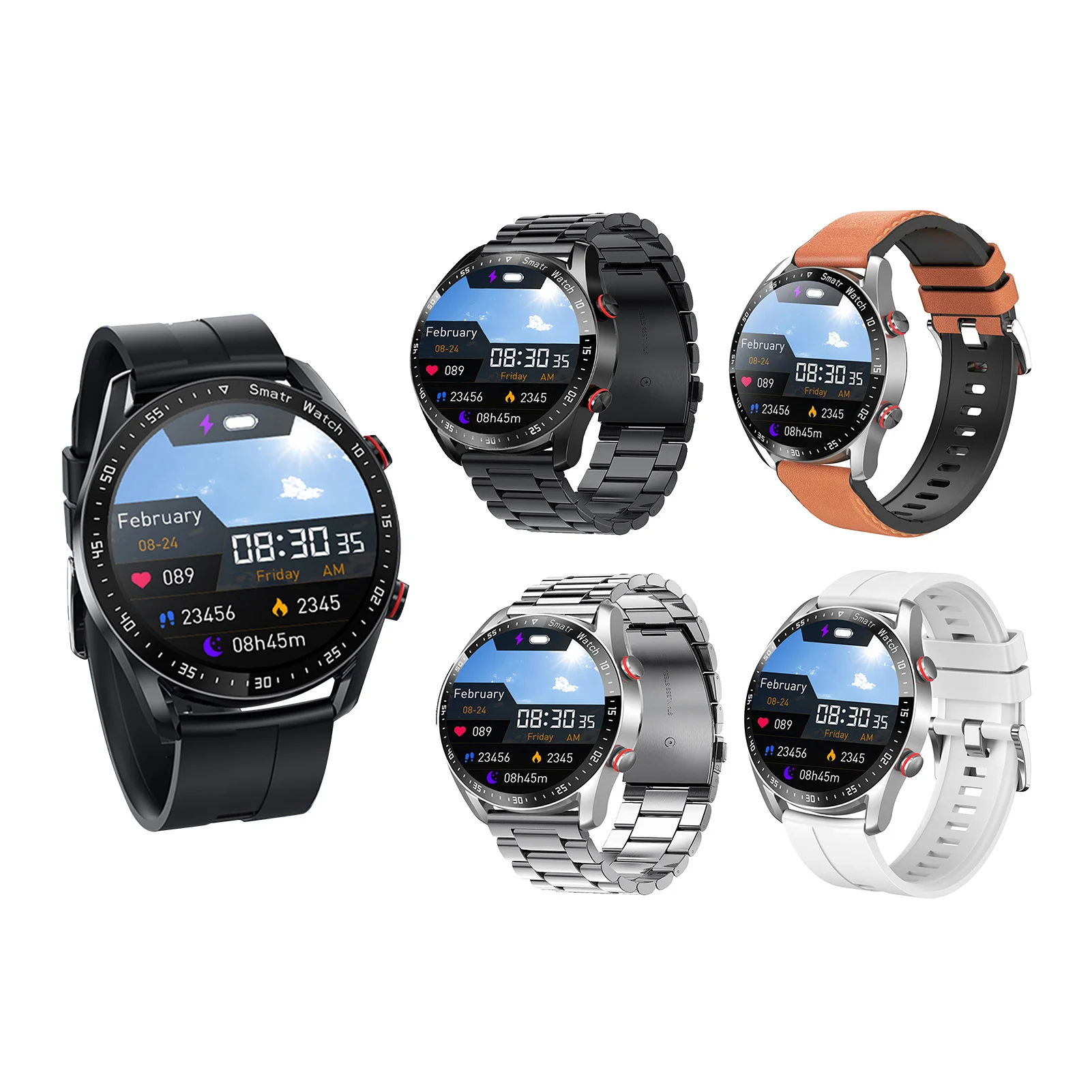 

Умные часы для мониторинга здоровья и спорта с экраном 1,52 дюйма, функцией звонков по Bluetooth, мониторингом состояния здоровья и мультиспортивным режимом