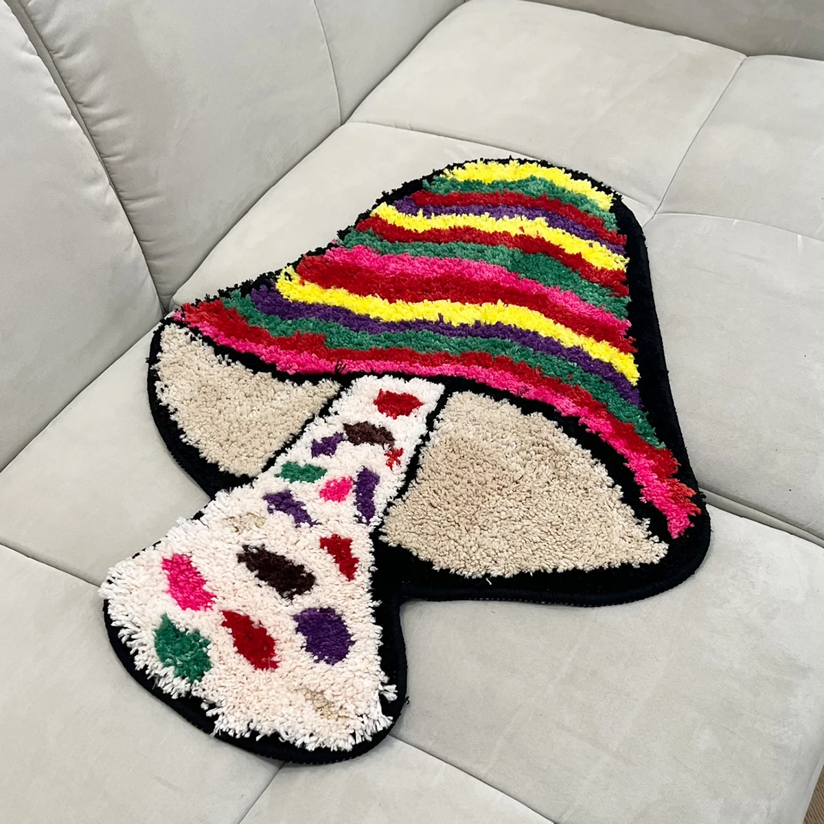 Bunte Pilze Fußmatte getufteter Teppich Anti-Rutsch-Küche Schlafzimmer handgemachte Beflockung Teppich Teppich Wohnzimmer Eingang Teppich Home Decor