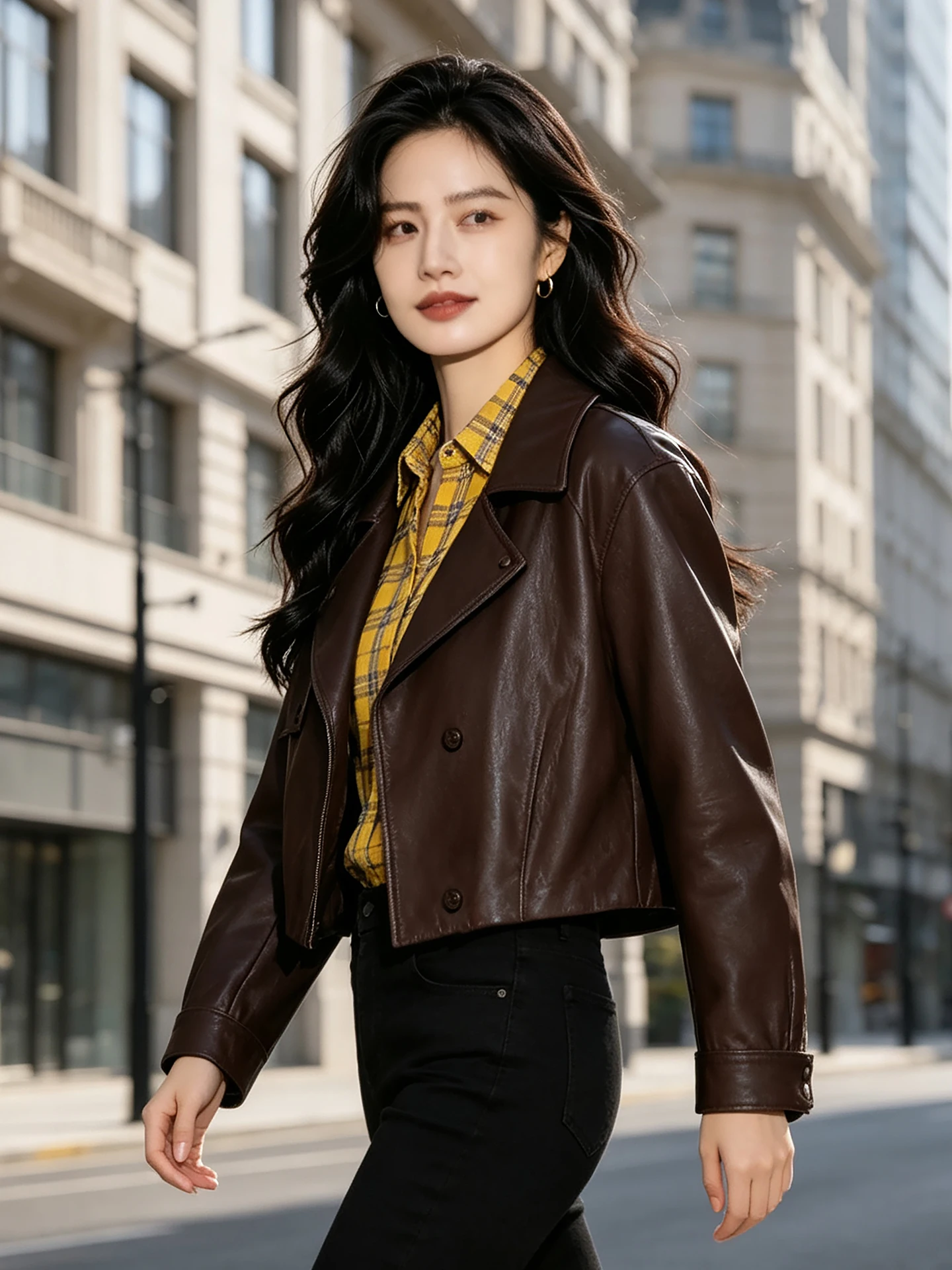 Black Short Leather Jacket Women's Cool Style 2026 New Design  Size Shoulder Length PU Coat Retro Waist Shaped Polyester ...