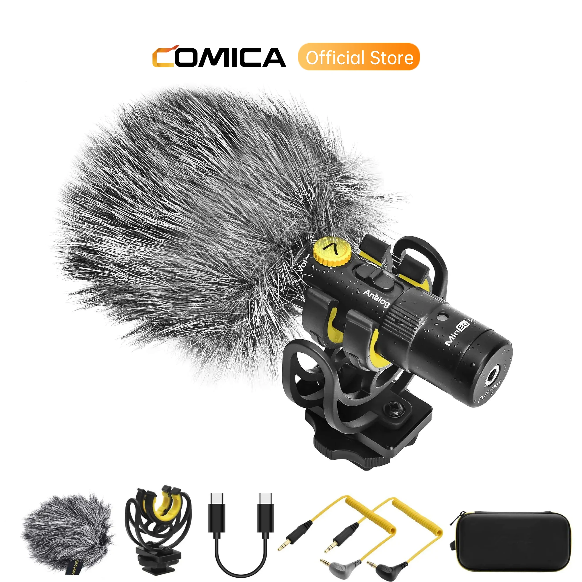 7RYMS MinBo M1 On-Camera Shotgun Condenser Microphone for Cameras Gopro Phone and Laptops