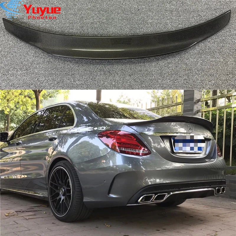 

E Class W213 PSM Style Carbon Spoiler with 3M Tape Rear Tail Wing Bootlid Lip for Mercedes E200 E250 2016-2017 4 Door Sedan