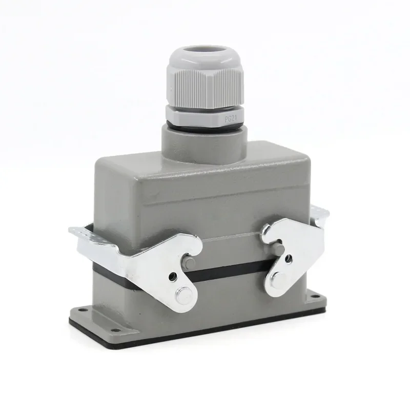 

HDC-HSB Heavy Duty Connector 4 6 12 Pin Waterproof Aviation Plug Rectangular Socket 35A High Current Industrial Connector