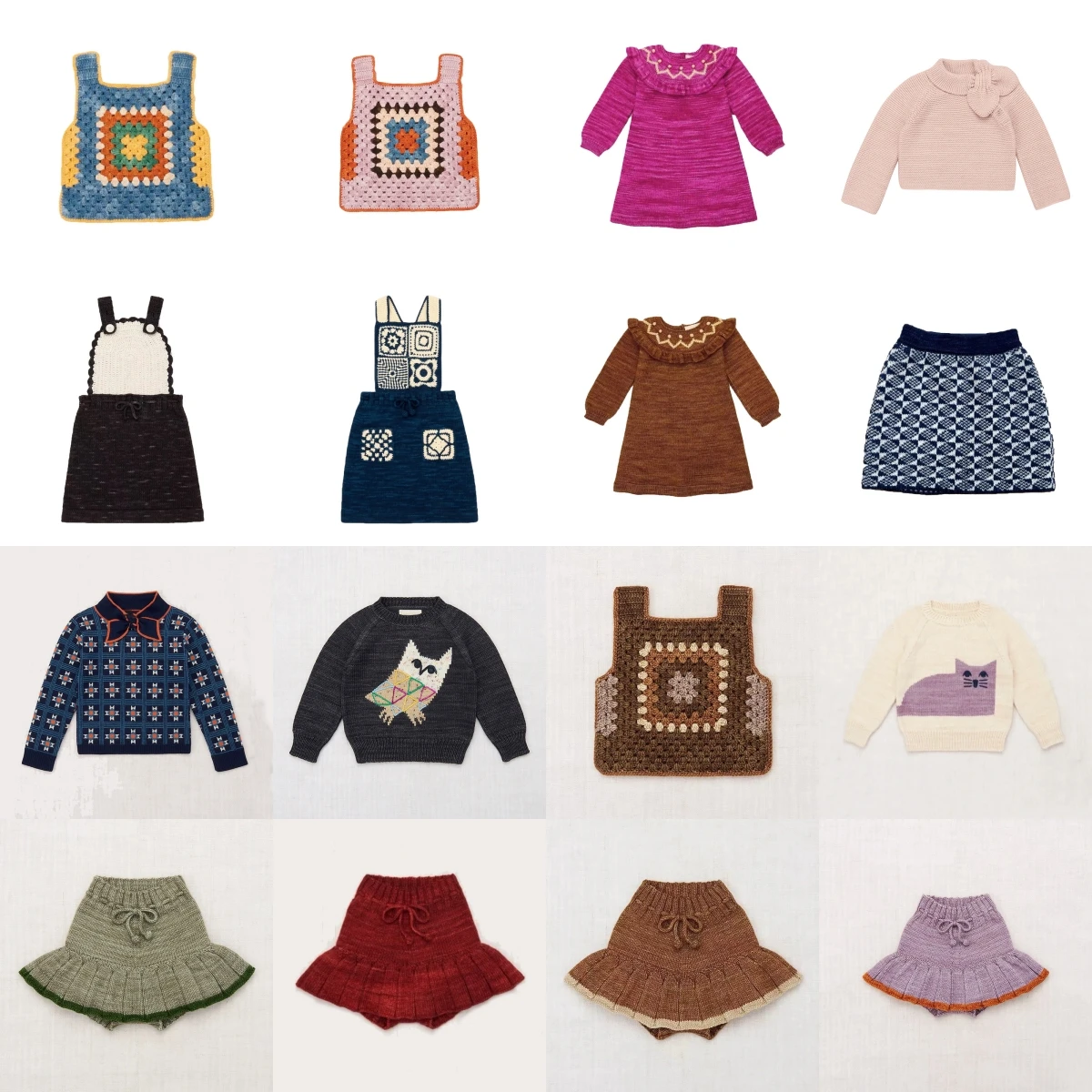 

2025aw Winter Autumn Korean Kids Clothes Knitwear Cardigan Skirts For Baby Girls Cartoon Printed Long Sleeve Princess Dress
