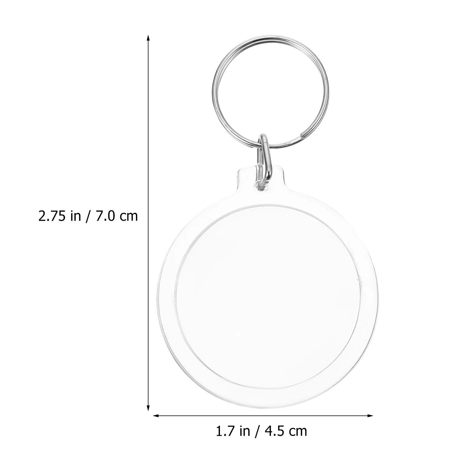 

20Pcs Acrylic Photo Key Rings Elegant Design Fine Workmanship Lasting Gloss Key Decoration Travel Souvenir Blank Keyring