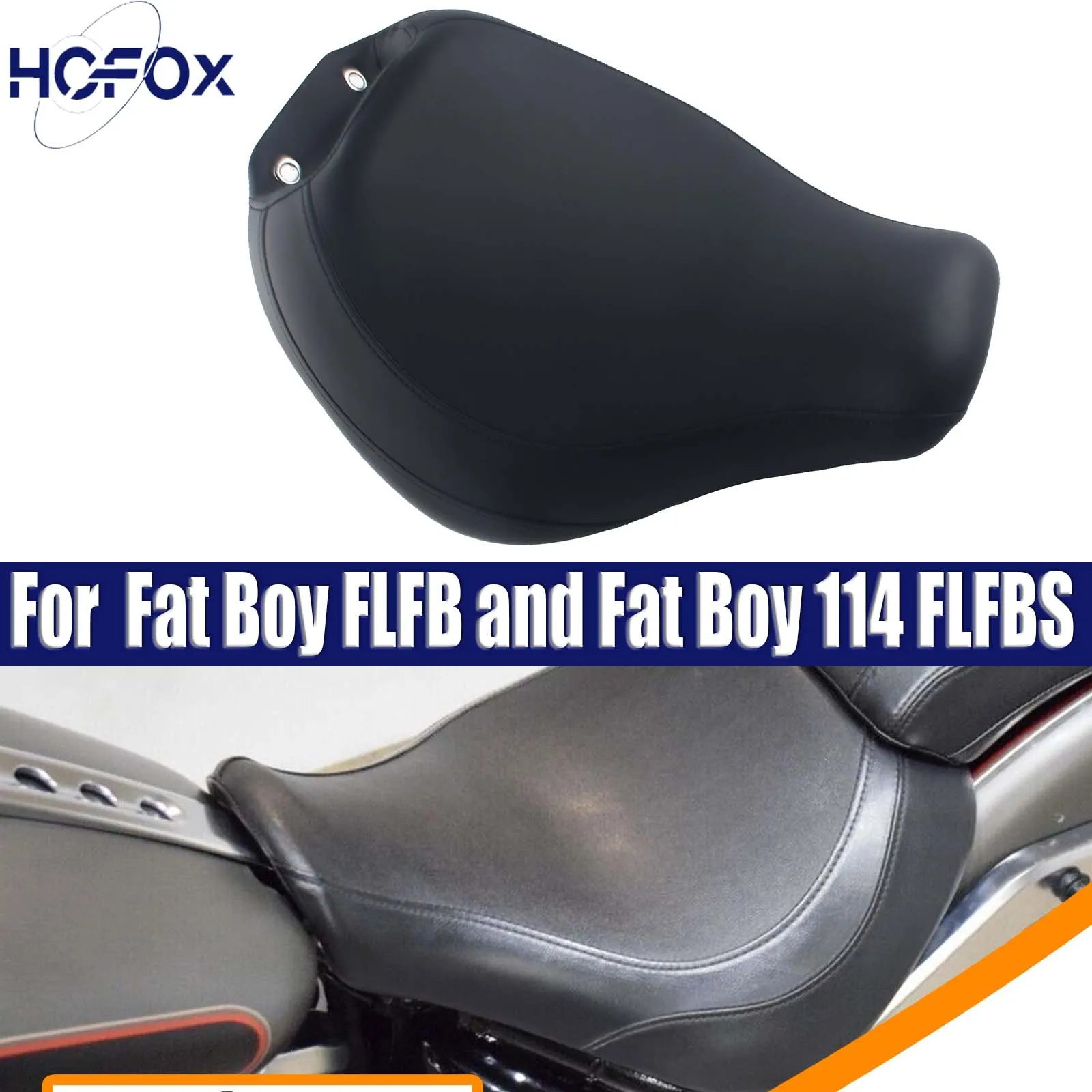 

Driver Solo Seat Motorcycle Front Low Profile Seat For Harley Fat Boy FLFB FLFBS 114 2018-2024 23