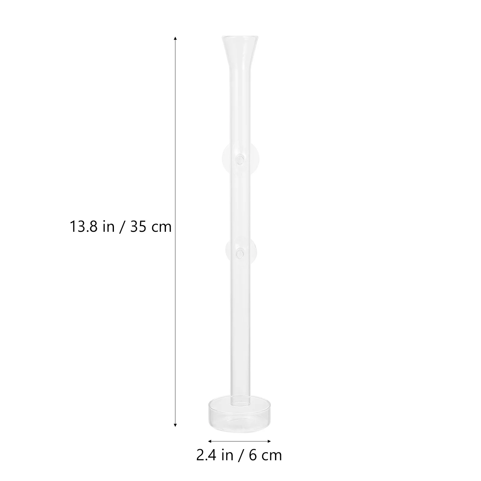 

Shrimp Feeder 35Cm Glass Transparent Feeding Tube Plate For Aquarium Fish Tank Feeder Container Dish Horn Mouth Suction Cup
