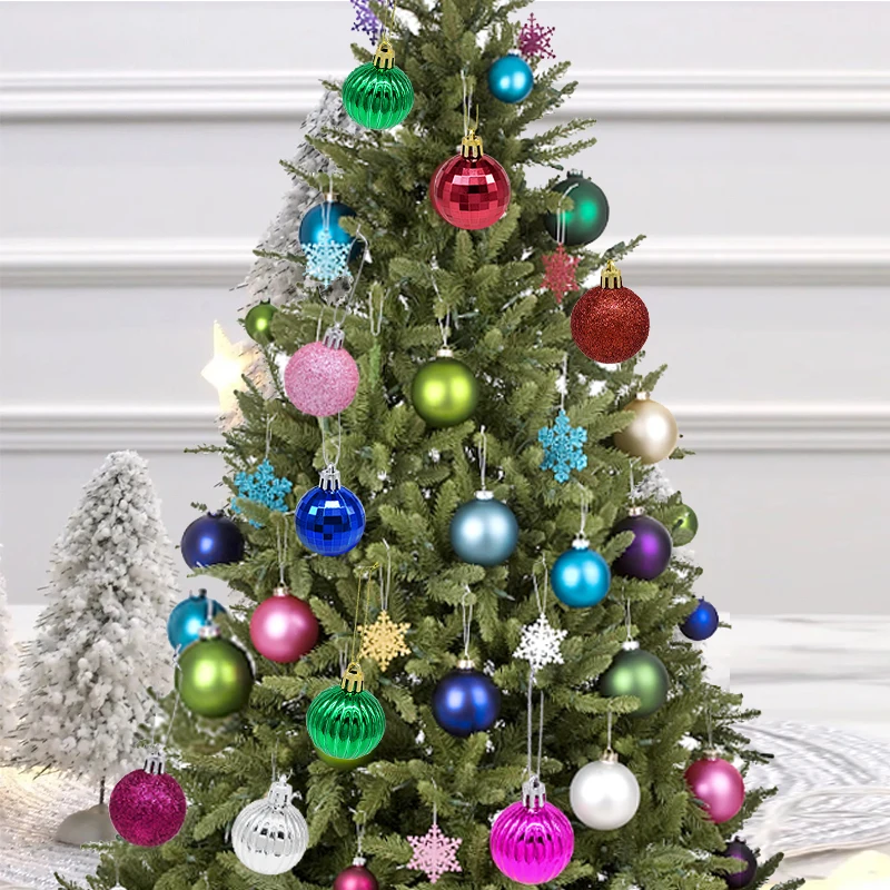 36 قطعة/صندوق كرات شجرة عيد الميلاد زخرفة الذهب الأحمر معلقة الحلي قلادة 2025 عيد الميلاد الديكور للمنزل 2026 هدايا السنة الجديدة