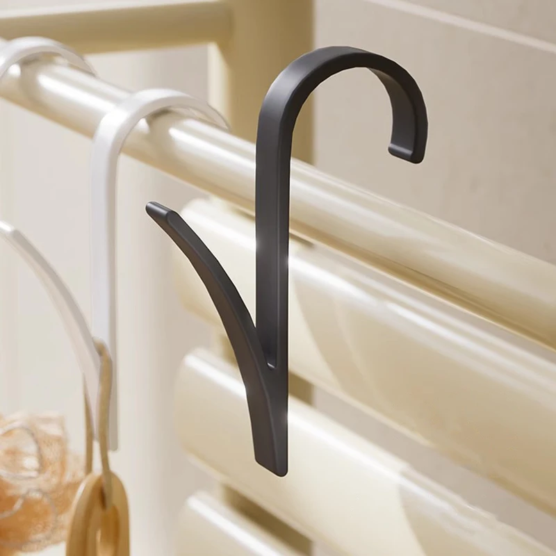 Bathroom Towel Holder Hanger Heated Radiator Rail Hooks Clips Storage Racks Clothes Scarf Hanger Hooks for Home Cabinets Coat