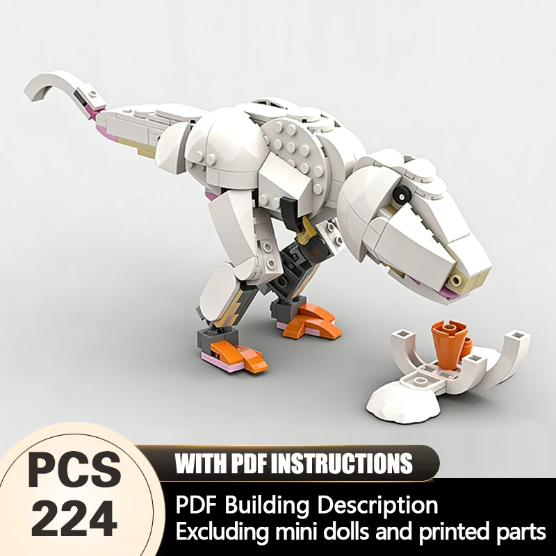 

Creators Animal Series Model MOC Building Bricks White Dinosaur Modular Technology Gifts Holiday Assemble Children Toys Suit