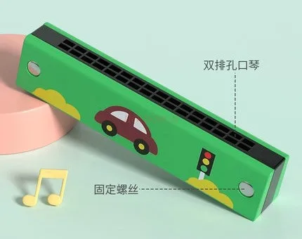 木製子供用ハーモニカおもちゃ赤ちゃん演奏楽器演奏ボーカルハーモニカ赤ちゃん男の子女の子