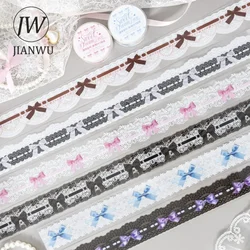 JIANWU 30mm*200cm Sweet Dream Lace Series Vintage Bow Tie Landscaping Material Collage PET Tape Creative DIY Journal Stationery