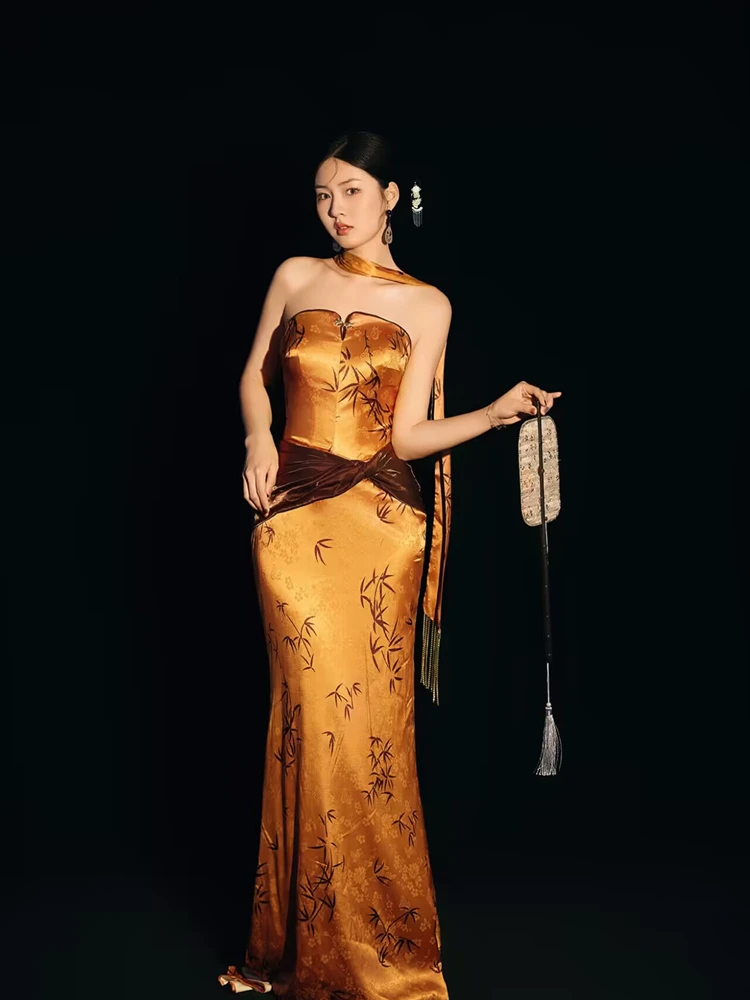 

New 2026 Studio Photography Costume Personal Portrait Dress Vintage Chinese Style High-End Feeling Women's Traditional Clothing