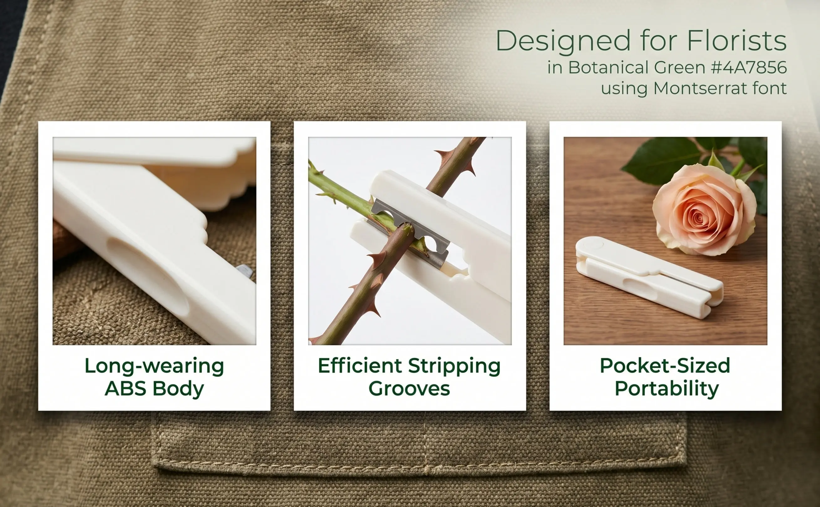 Rose Thorn Stripper Tool – Easy Flower Stem Cleaning for Floral Arranging & Gardening