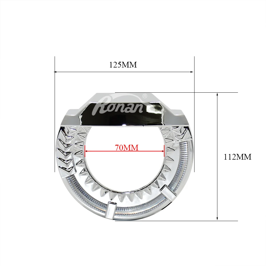 2pcs 3.0inch Polo Sport Shrouds069 with White LED Angel Eyes for Projector Lens Headlight cover Decoration RONAN