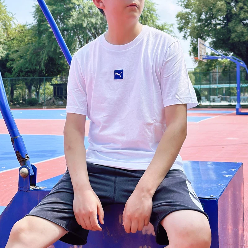 

Оригинальный мужской пуловер Puma с круглым вырезом, прочная, дышащая и повседневная рубашка с короткими рукавами 692488-02
