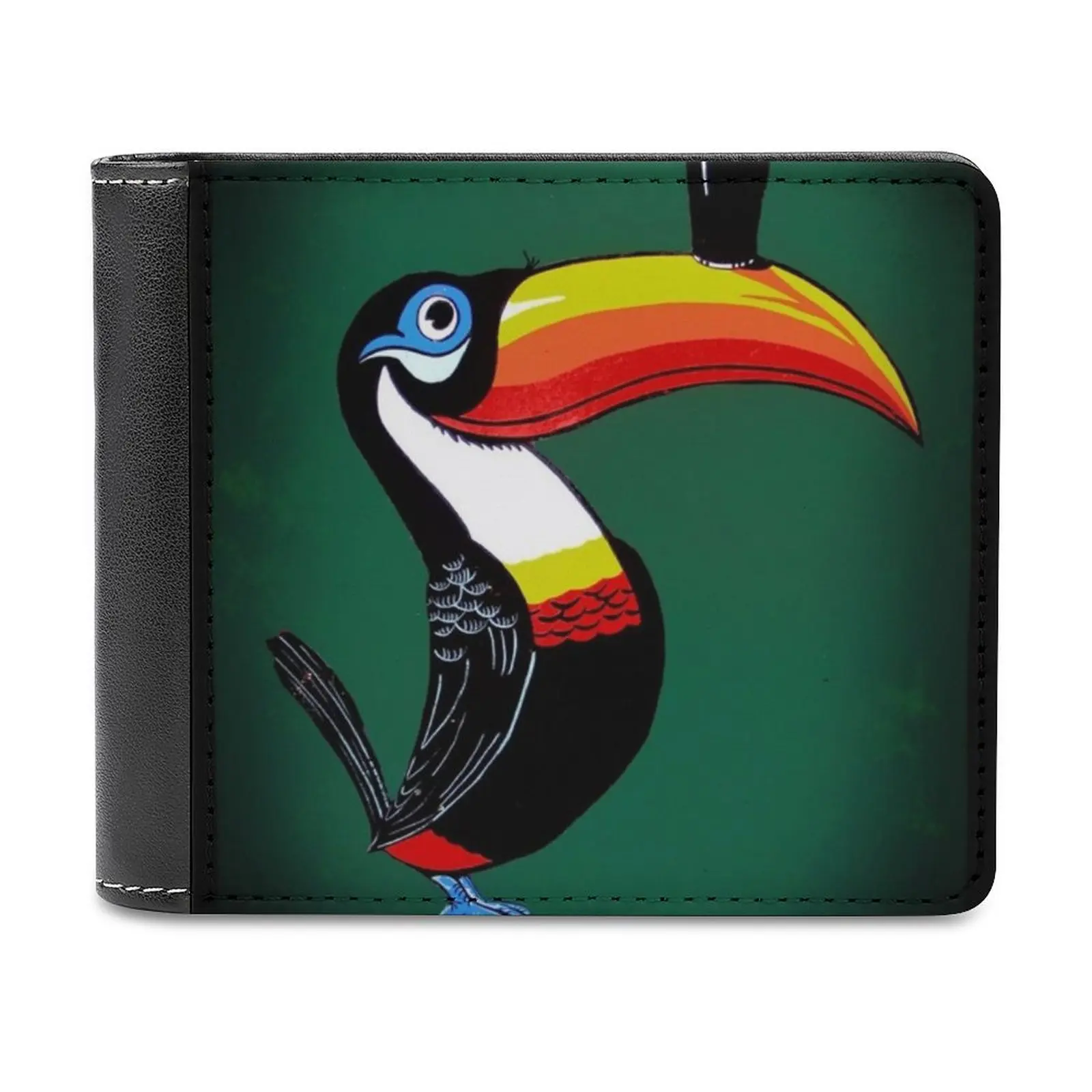 Toucan Fashion Credit Card Wallet Leather Wallets Personalized Wallets For Men And Women Mural Ireland Irish Toucan Bird Ale