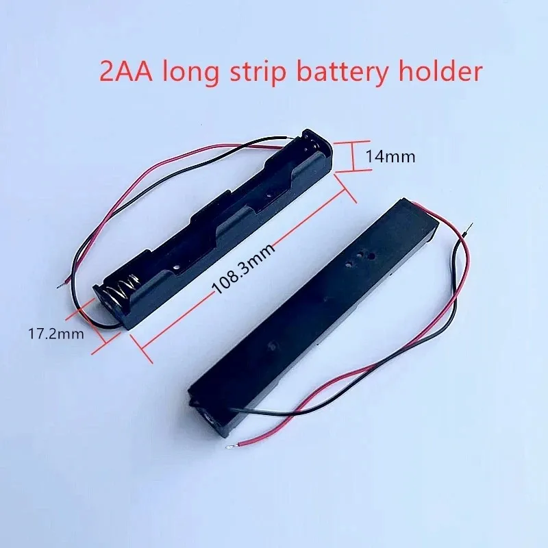 With Cable 2/3/4/8 Slot AA Battery Holder AA Long Strip Back Shell Double Layer Box Button Plastic Storage Container