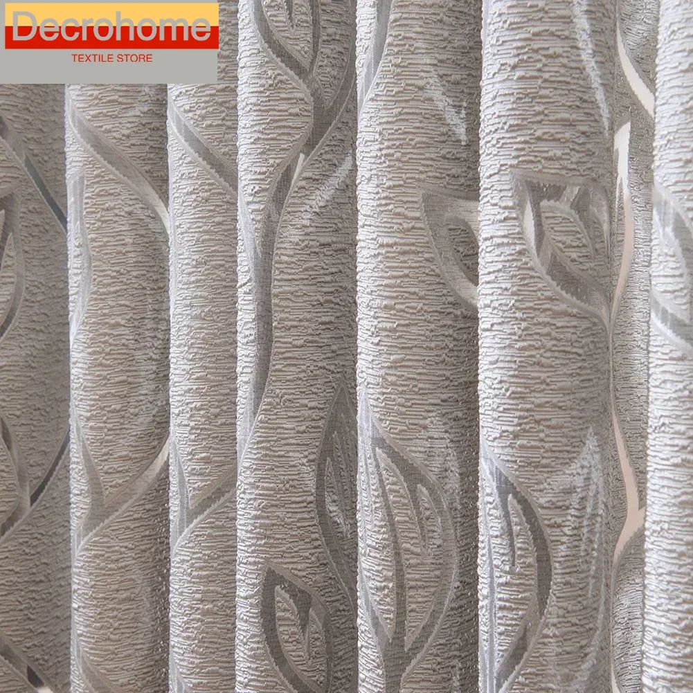 

Custom Jacquard Bubble Pleats Hollowed Out Window Curtains for Bedroom Living Room Balcony French Window Balcony Window