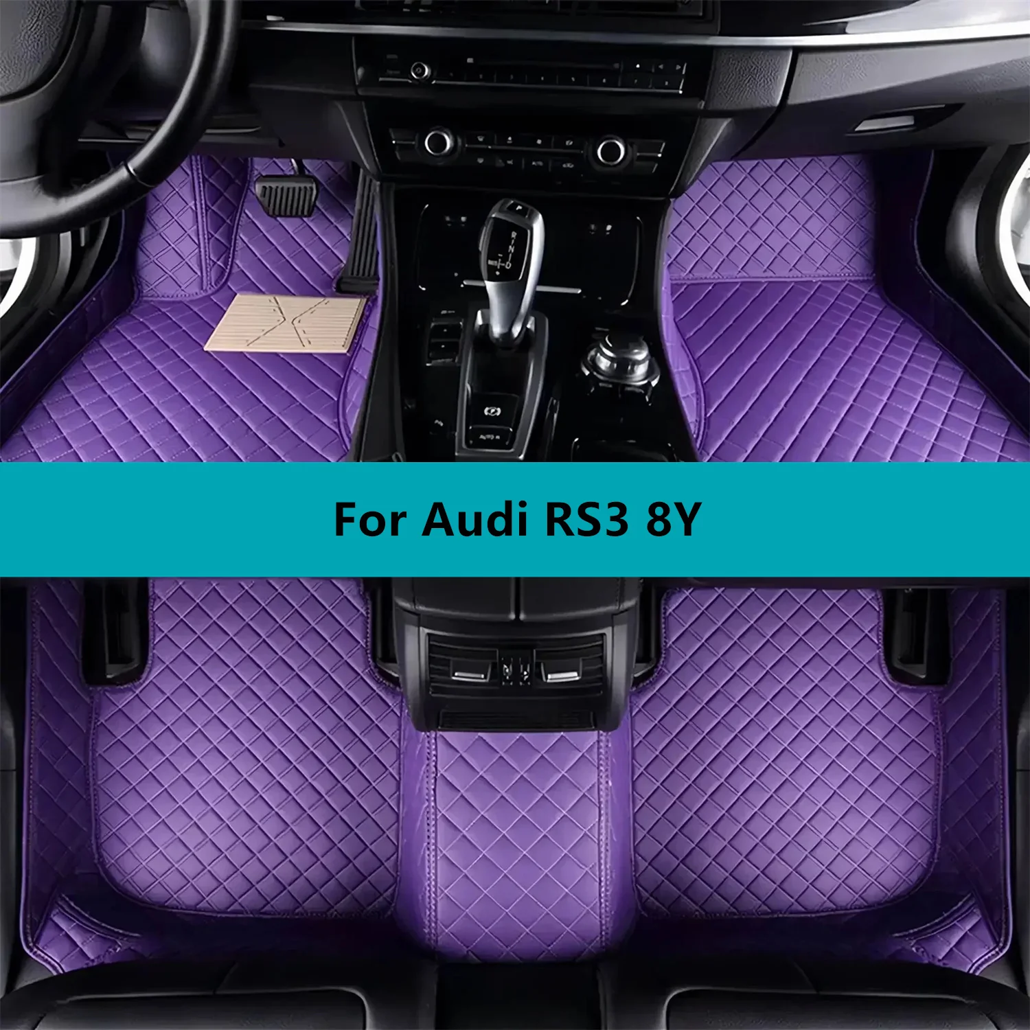 

Full Set Custom Car Floor Mats For Audi RS3 8Y 2021 2022 2023 2024 2025 2026 Leather All Weather Waterproof Car Floor Mats