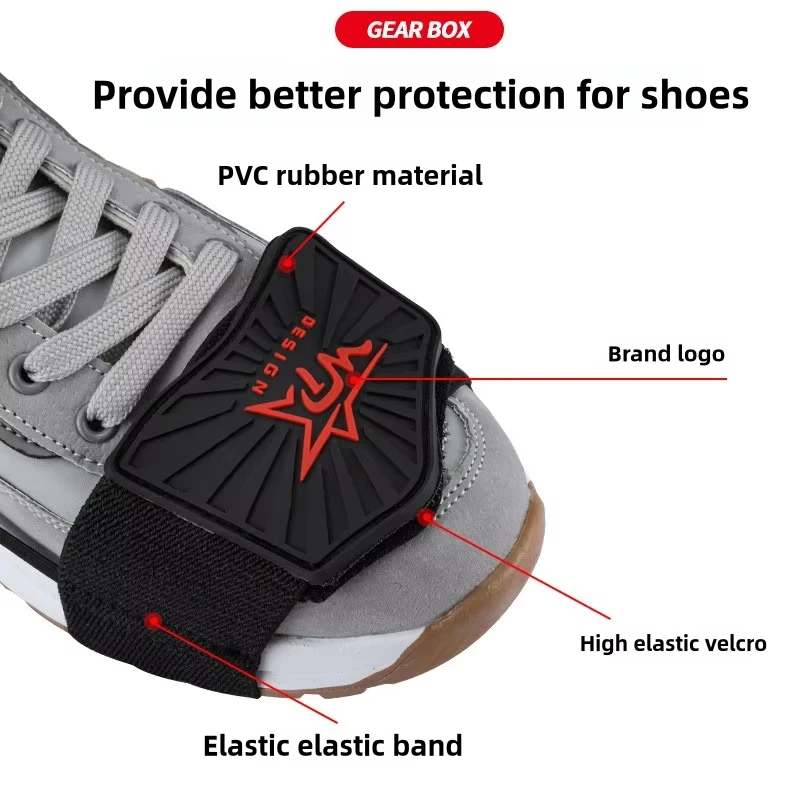 Motorcycle Shift Pad Rubber Boot Protective Cover Adjustable Shifter Shield Anti Slip Pad Shoe Cover Motorcycle Shoe Protection